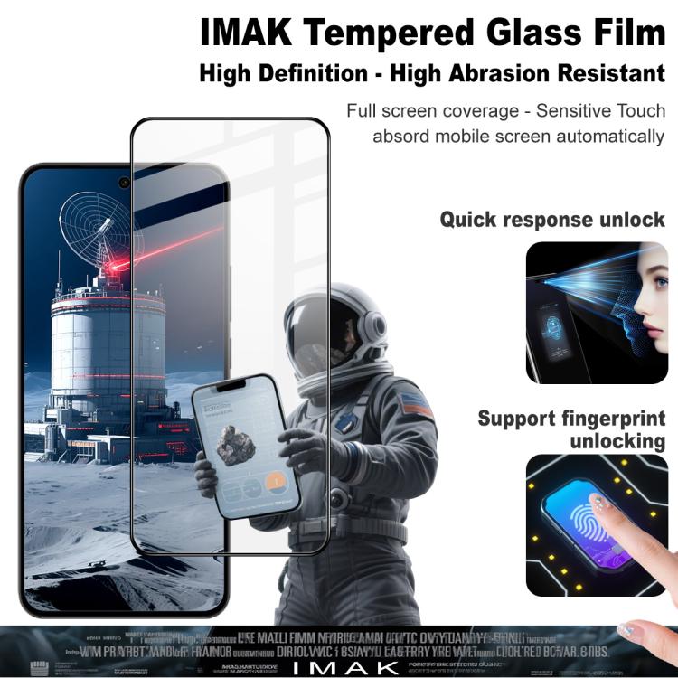 For OPPO Reno14 F 5G Global imak 9H Surface Hardness Full Screen Tempered Glass Film Pro+ Series