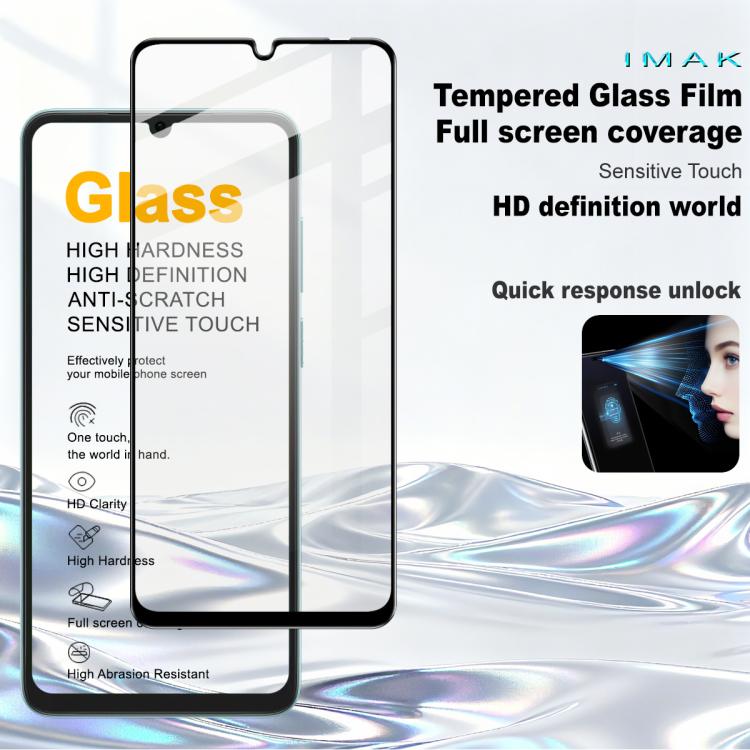 For Honor X6d 5G imak 9H Surface Hardness Full Screen Tempered Glass Film Pro+ Series