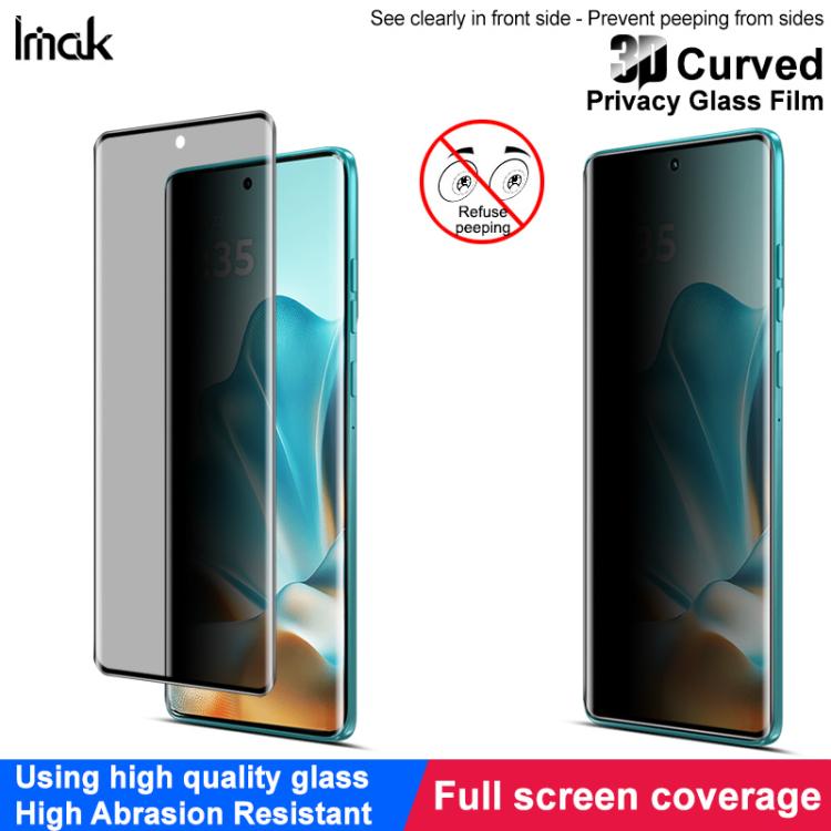 For Motorola Edge 60 Fusion 5G imak 3D Curved Privacy Full Screen Tempered Glass Film