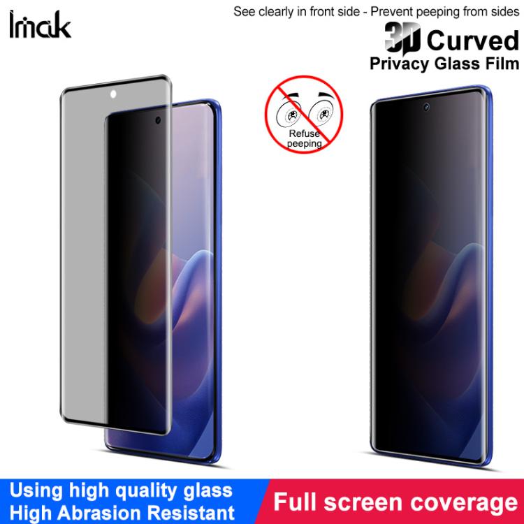 For Motorola Edge 60S 5G imak 3D Curved Privacy Full Screen Tempered Glass Film