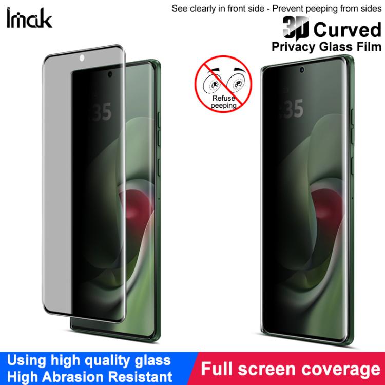 For Motorola Moto G96 5G imak 3D Curved Privacy Full Screen Tempered Glass Film