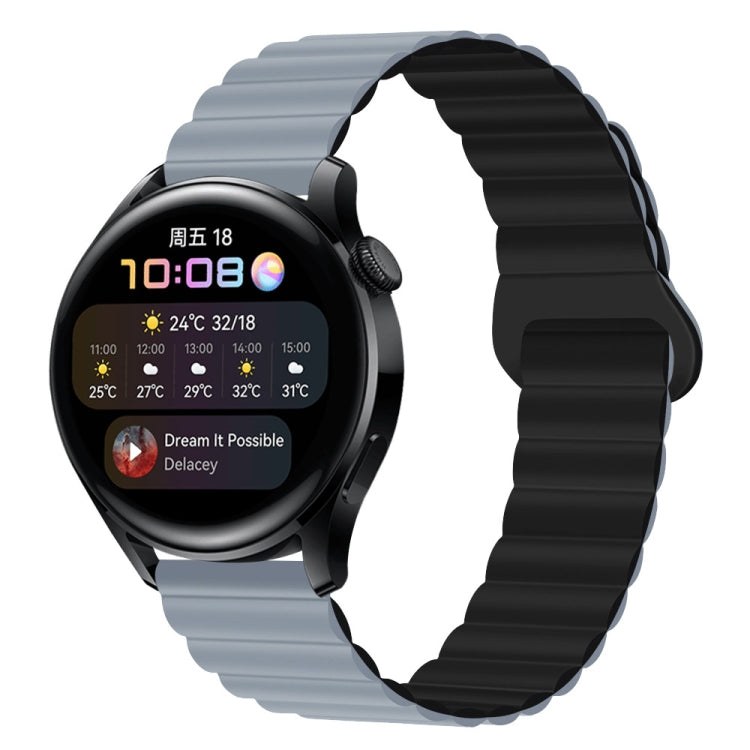 22mm Two Color Magnetic Silicone Watch Band