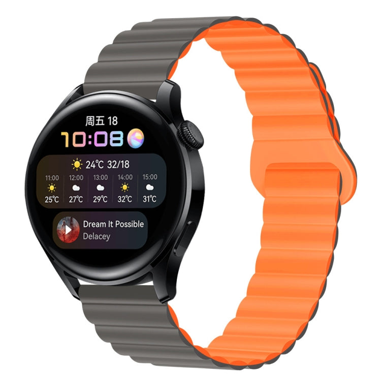 22mm Two Color Magnetic Silicone Watch Band