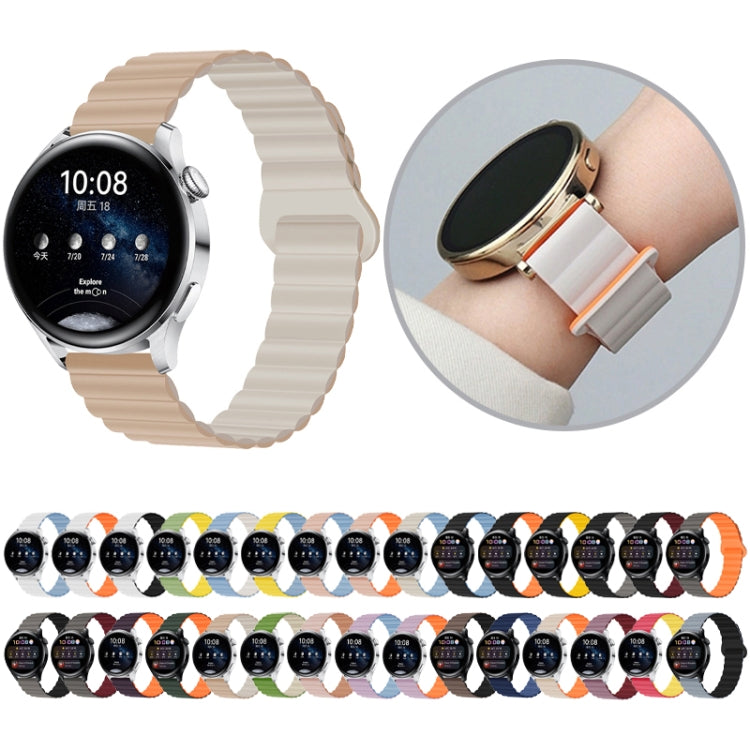 22mm Two Color Magnetic Silicone Watch Band