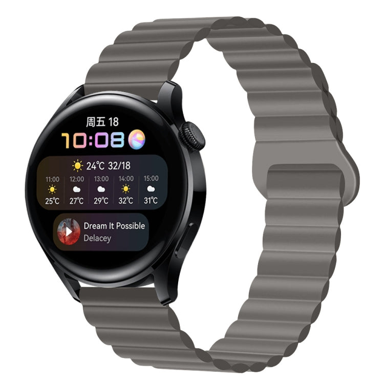 20mm Solid Color Magnetic Silicone Watch Band
