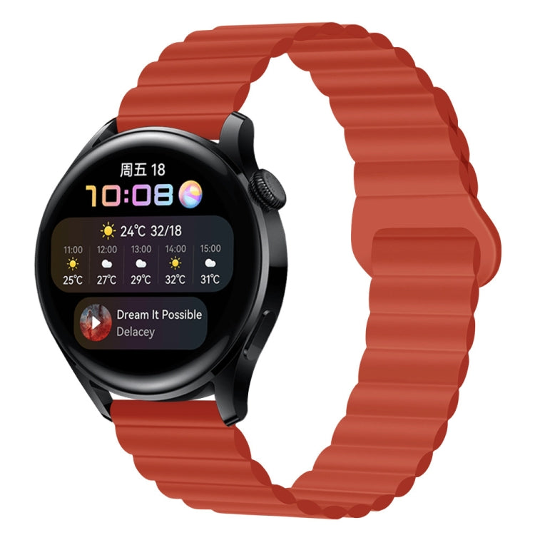 20mm Solid Color Magnetic Silicone Watch Band