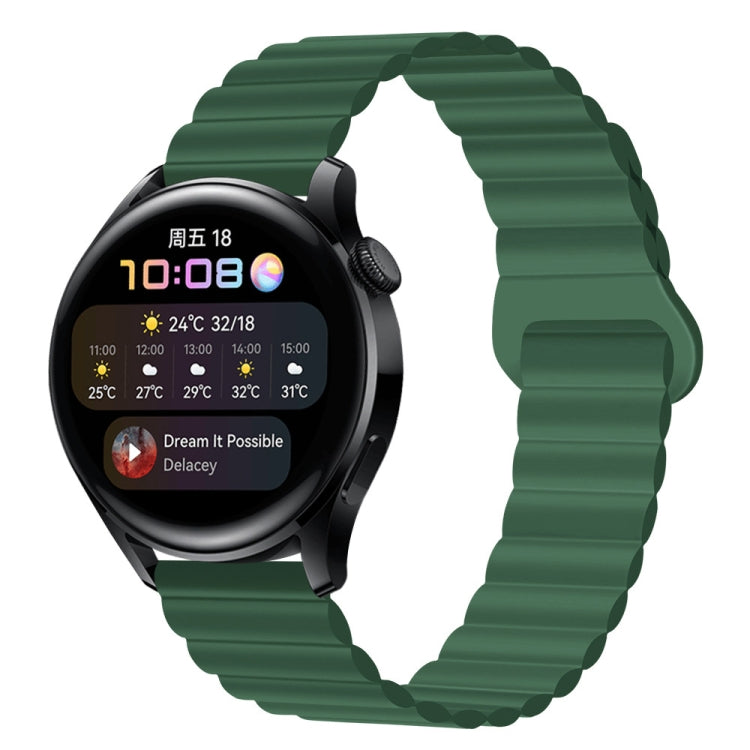 22mm Solid Color Magnetic Silicone Watch Band
