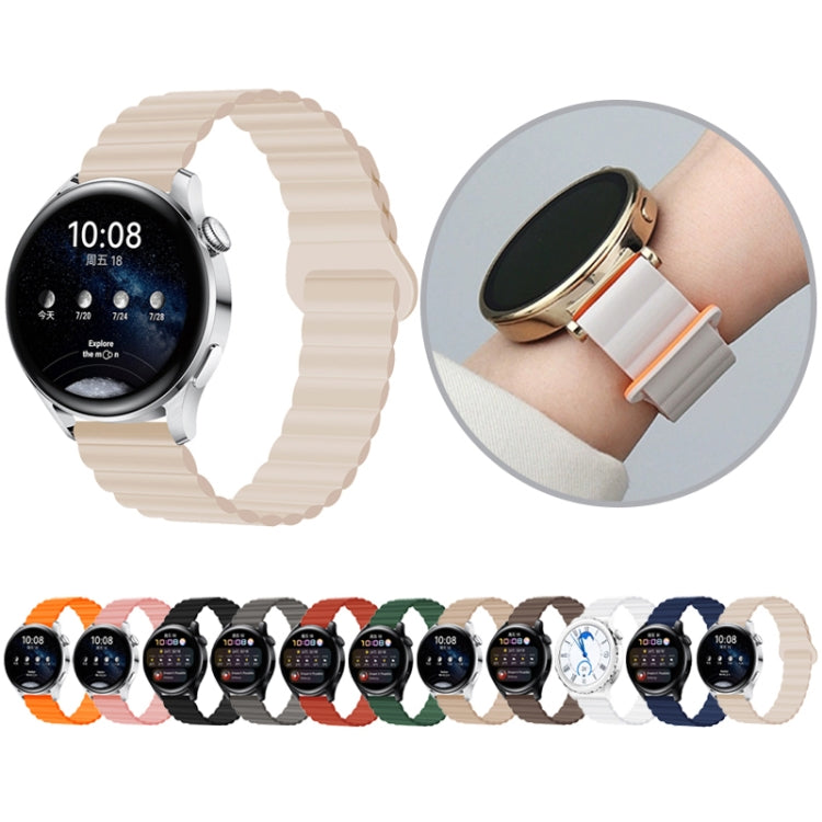 20mm Solid Color Magnetic Silicone Watch Band