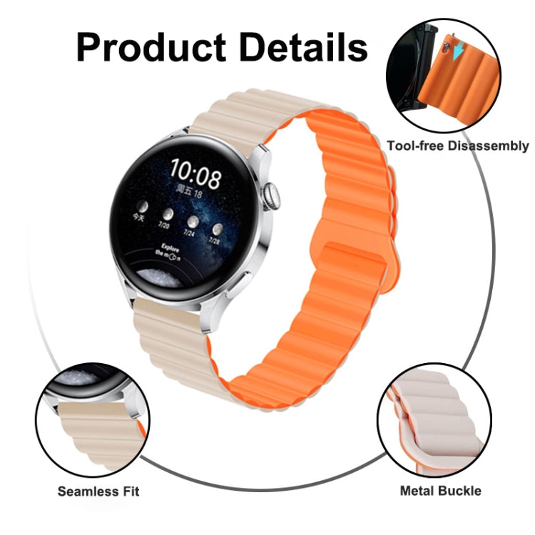 20mm Solid Color Magnetic Silicone Watch Band
