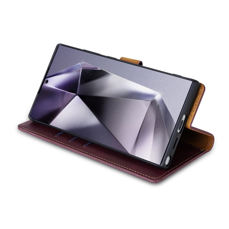 For Samsung Galaxy S21 Ultra 5G N.BEKUS CSJ-P1 Solid Color Leather Phone Case