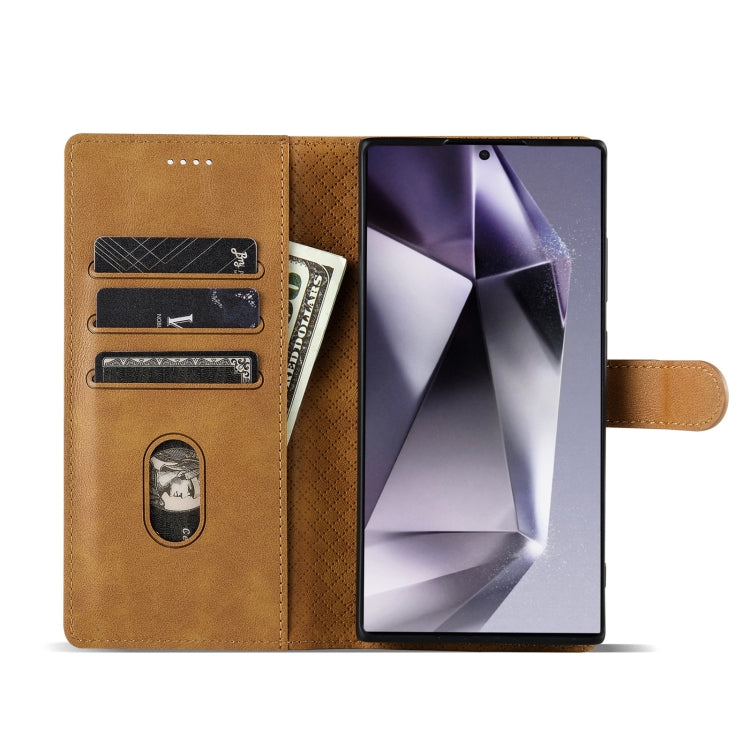For Samsung Galaxy S21 Ultra 5G N.BEKUS CSJ-P1 Solid Color Leather Phone Case