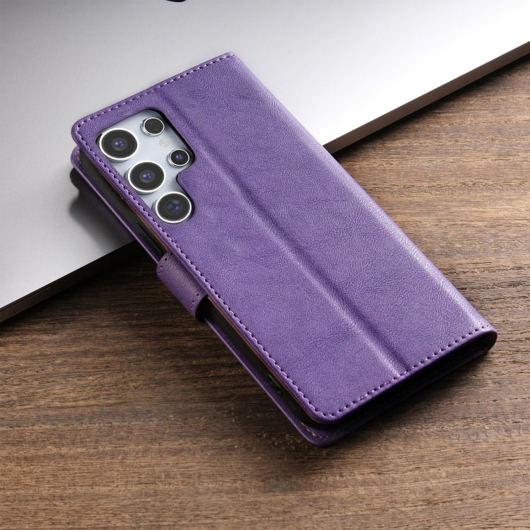 For Samsung Galaxy S21 Ultra 5G N.BEKUS CSJ-P1 Solid Color Leather Phone Case