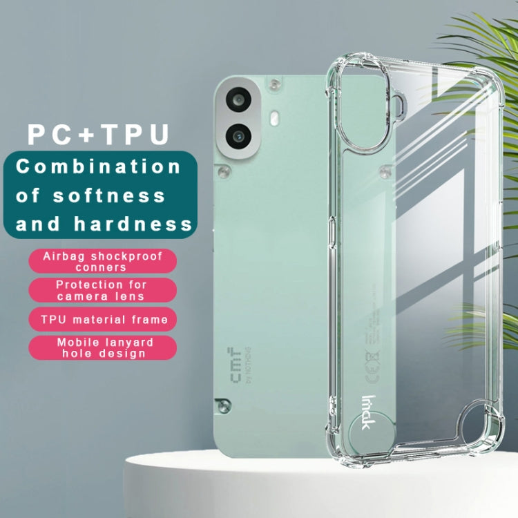 For Nothing CMF Phone 1 IMAK Space Shield PC + TPU Airbag Shockproof Phone Case - Transparent