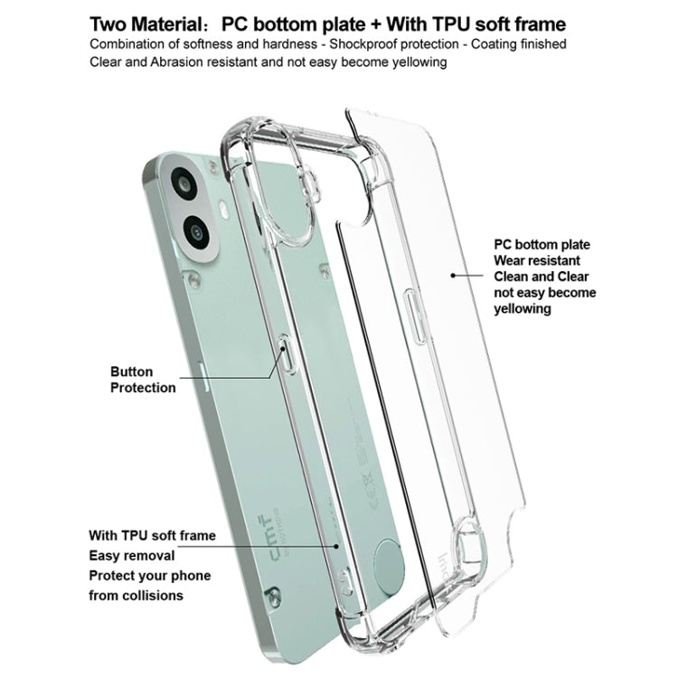 For Nothing CMF Phone 1 IMAK Space Shield PC + TPU Airbag Shockproof Phone Case - Transparent