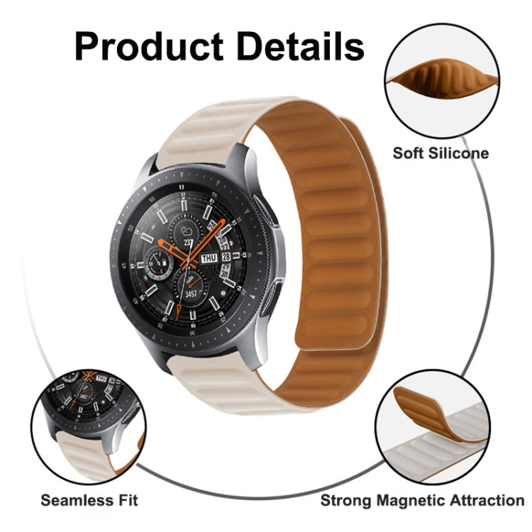20mm Contrast Color Magnetic Silicone Watch Band