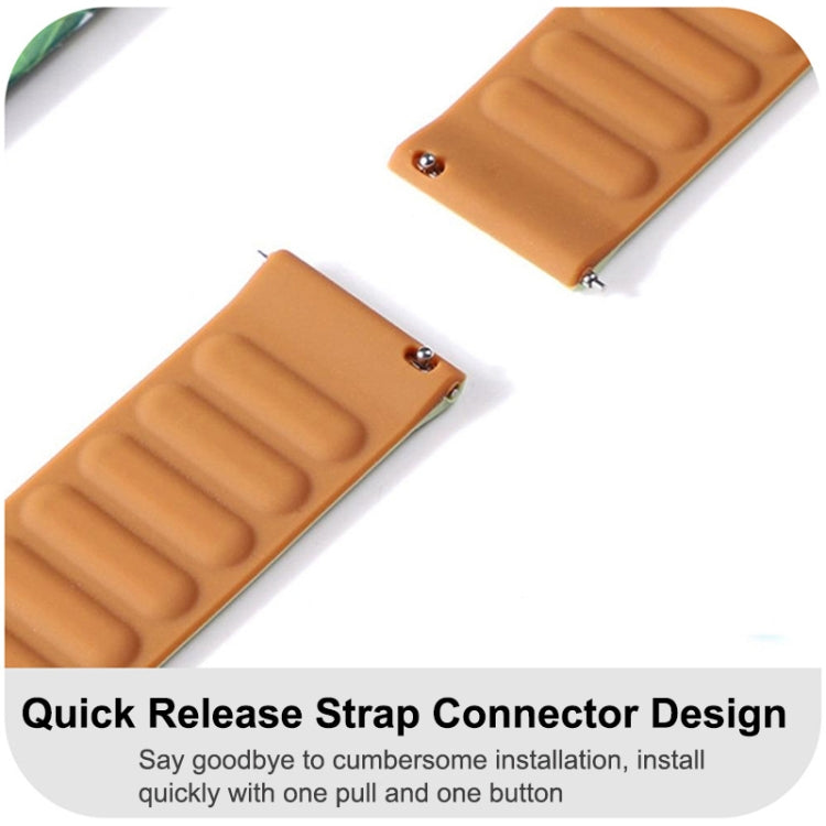 20mm Contrast Color Magnetic Silicone Watch Band