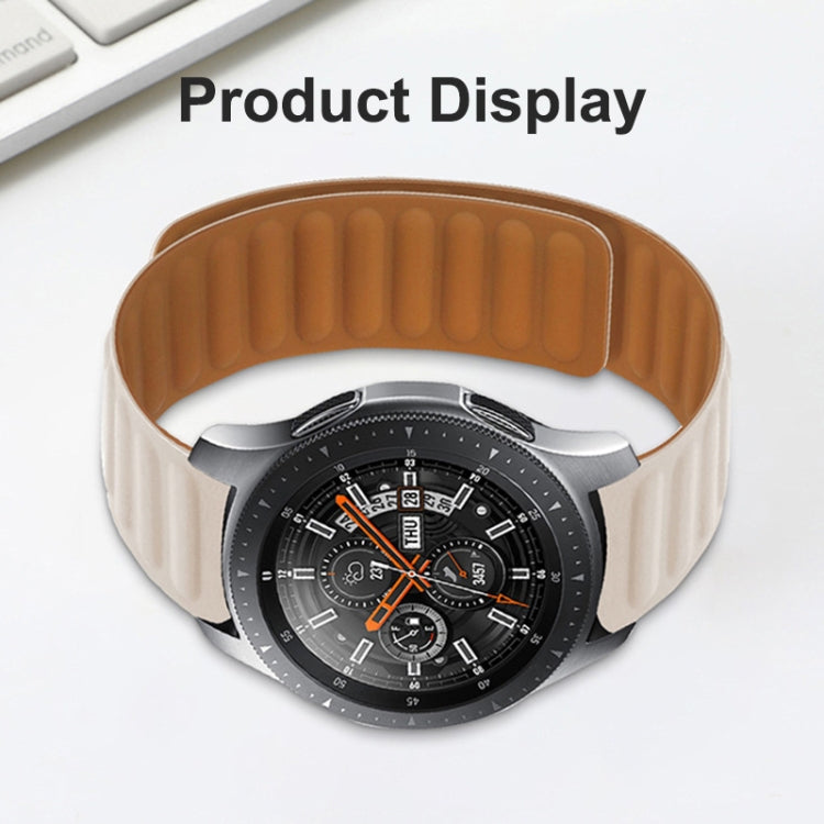 20mm Contrast Color Magnetic Silicone Watch Band