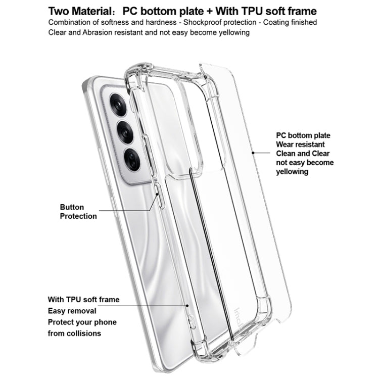 For OPPO Reno12 Global IMAK Space Shield PC + TPU Airbag Shockproof Phone Case - Transparent