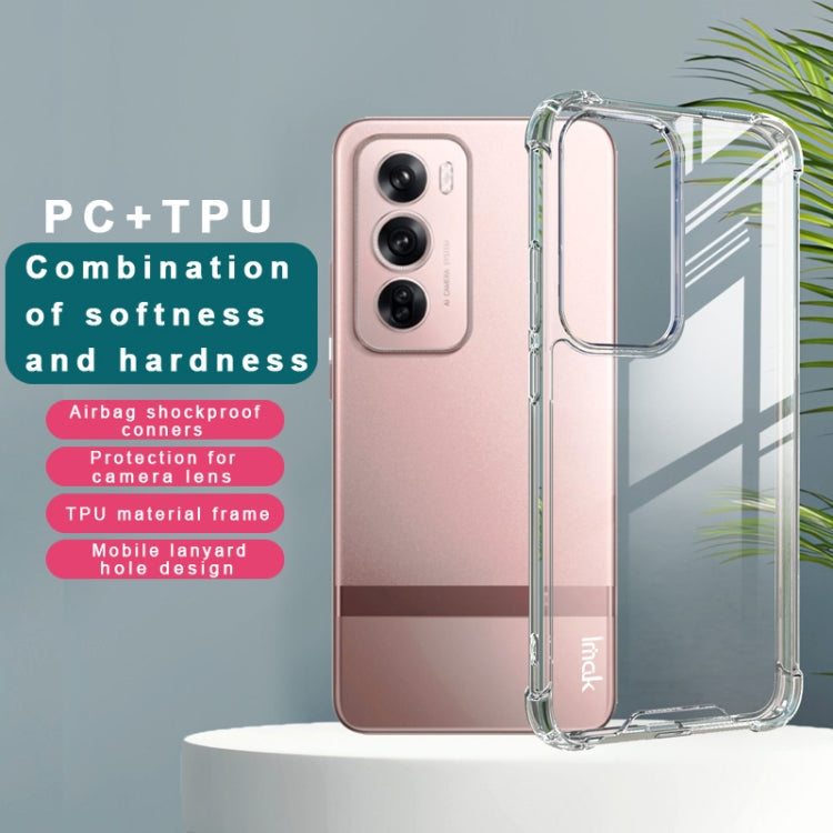 For OPPO Reno12 Pro Global IMAK Space Shield PC + TPU Airbag Shockproof Phone Case - Transparent