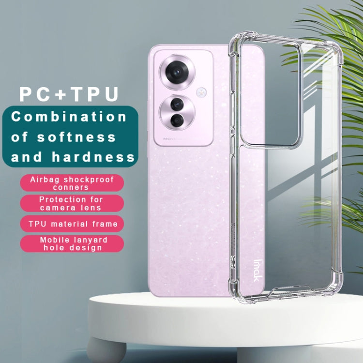 For OPPO Reno11 A / Reno11 PJH110 IMAK Space Shield PC + TPU Airbag Shockproof Phone Case - Transparent