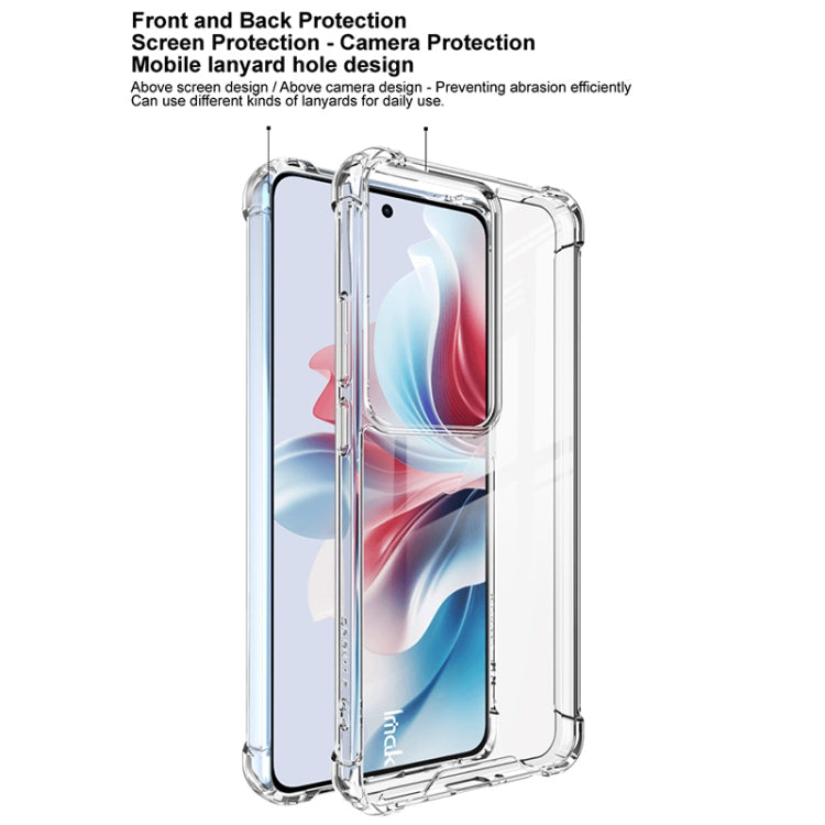 For OPPO Reno11 A / Reno11 PJH110 IMAK Space Shield PC + TPU Airbag Shockproof Phone Case - Transparent