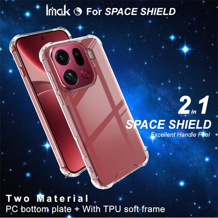 For OPPO Find X9 Pro IMAK Space Shield PC + TPU Airbag Shockproof Phone Case - Transparent