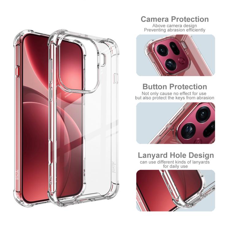 For OPPO Find X9 Pro IMAK Space Shield PC + TPU Airbag Shockproof Phone Case - Transparent