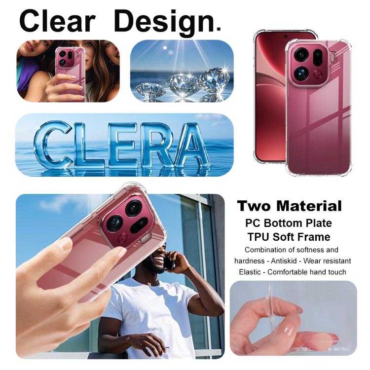 For OPPO Find X9 Pro IMAK Space Shield PC + TPU Airbag Shockproof Phone Case - Transparent