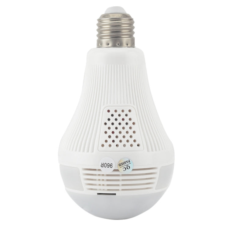 B13-L 1.3 Million Pixels Single Light 360-degrees Panoramic Lighting Monitoring Dual-use WiFi Network HD Bulb Camera, Support Motion Detection & Two-way voice, Specification:Host(White)