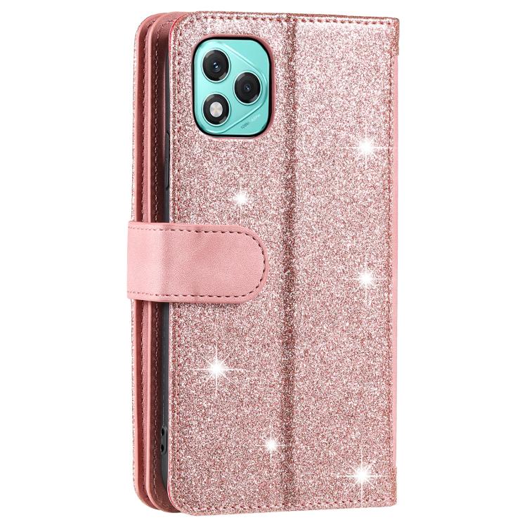For Honor 400 Lite Global Nine Card Zipper Bag Leather Phone Case with Lanyard