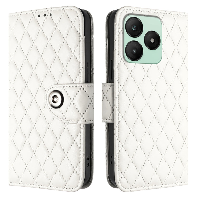 For Wiko T20  Rhombic Texture Flip Leather Phone Case with Lanyard