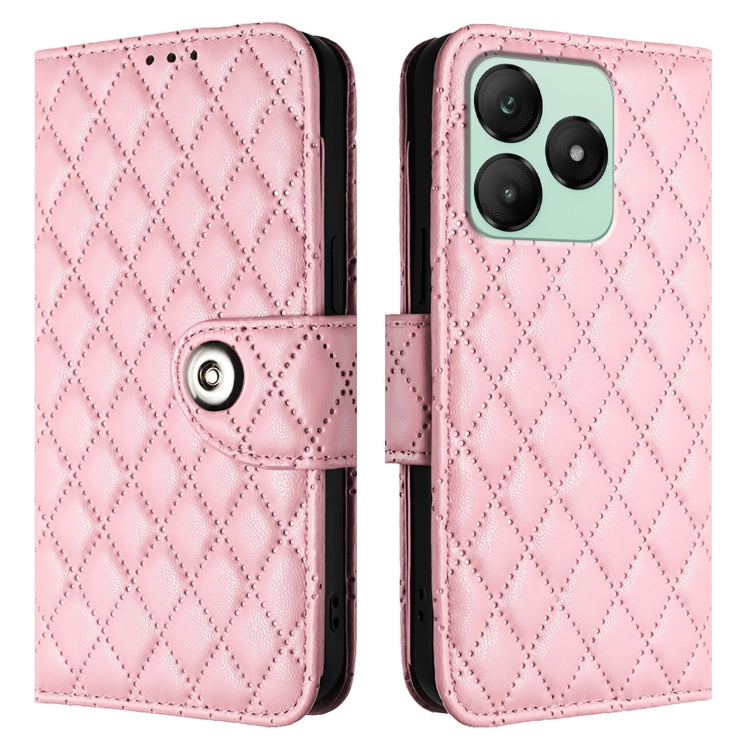 For Wiko T20  Rhombic Texture Flip Leather Phone Case with Lanyard