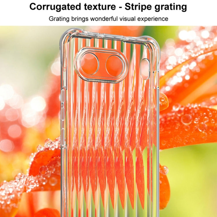 For OnePlus Nord 4 IMAK Corrugated Texture Airbag TPU Phone Case - Transparent