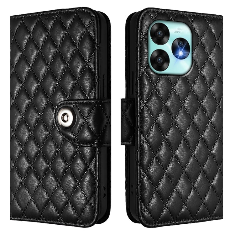 For UMIDIGI A15 / A15C / A15T Rhombic Texture Flip Leather Phone Case with Lanyard