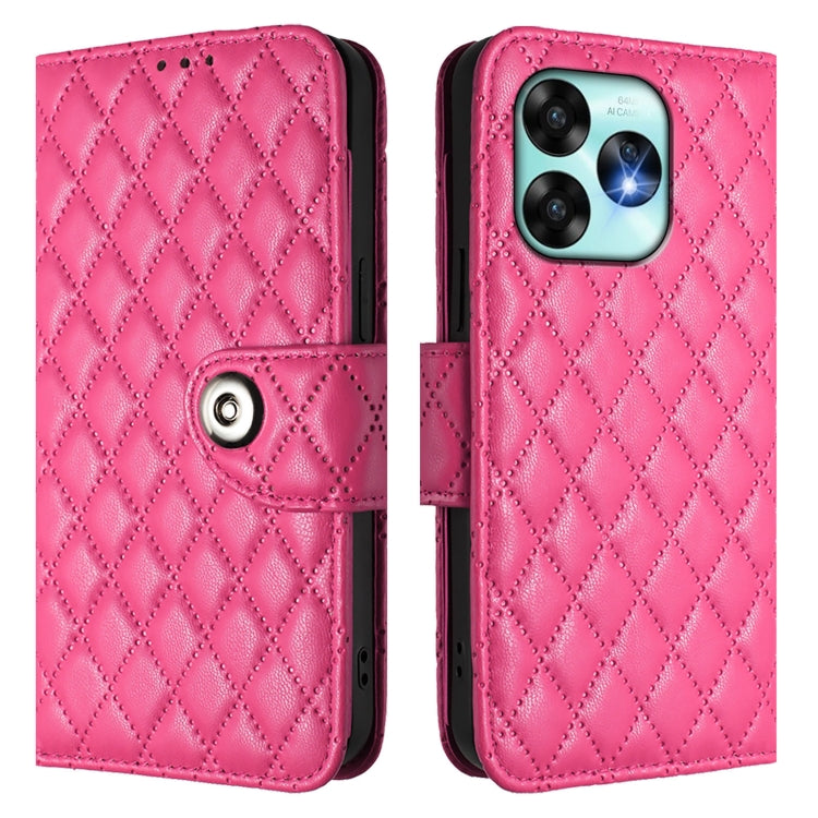 For UMIDIGI A15 / A15C / A15T Rhombic Texture Flip Leather Phone Case with Lanyard