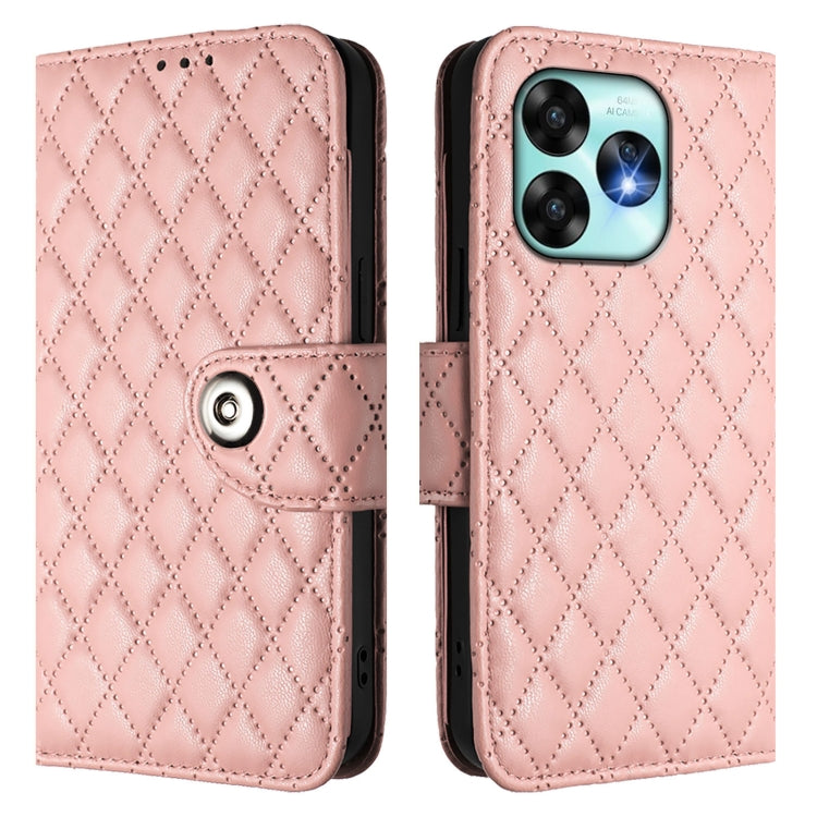 For UMIDIGI A15 / A15C / A15T Rhombic Texture Flip Leather Phone Case with Lanyard
