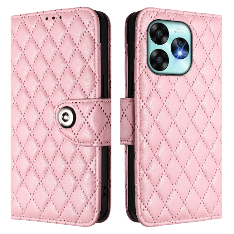 For UMIDIGI A15 / A15C / A15T Rhombic Texture Flip Leather Phone Case with Lanyard