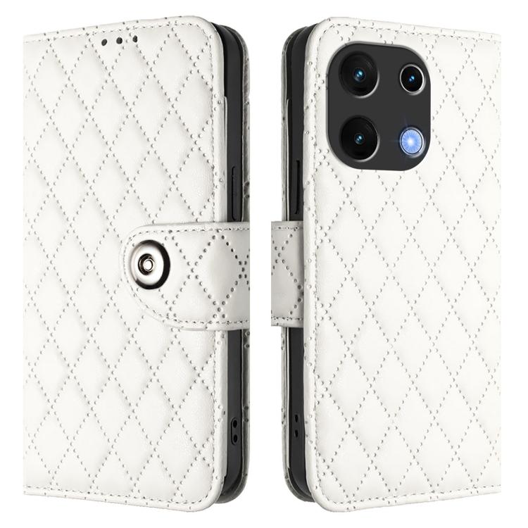 For UMIDIGI Note 100 Rhombic Texture Flip Leather Phone Case with Lanyard