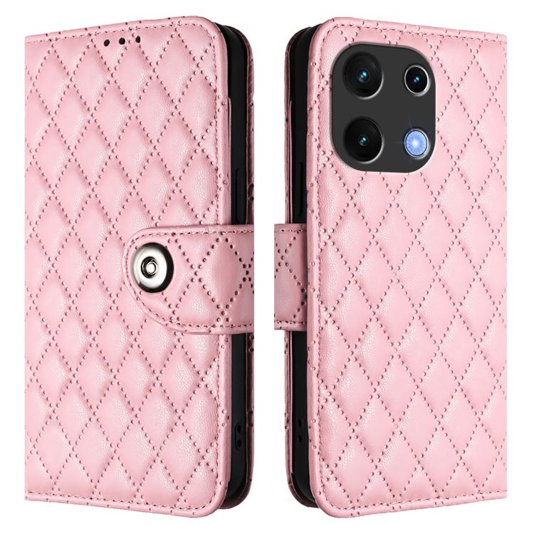 For UMIDIGI Note 100 Rhombic Texture Flip Leather Phone Case with Lanyard