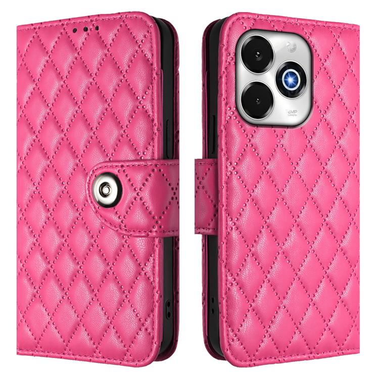 For Umidigi G100X 4G / 5G Rhombic Texture Flip Leather Phone Case with Lanyard