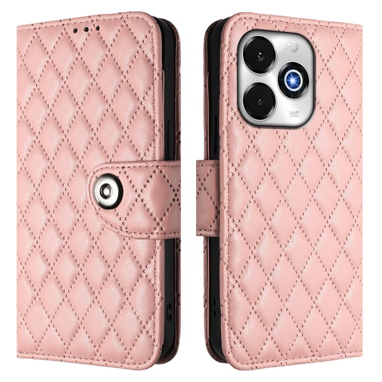 For Umidigi G100X 4G / 5G Rhombic Texture Flip Leather Phone Case with Lanyard