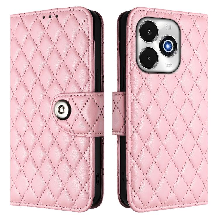 For Umidigi G100X 4G / 5G Rhombic Texture Flip Leather Phone Case with Lanyard