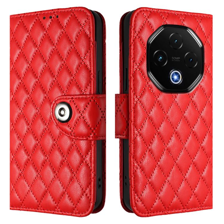 For Umidigi G100 Pro Rhombic Texture Flip Leather Phone Case with Lanyard