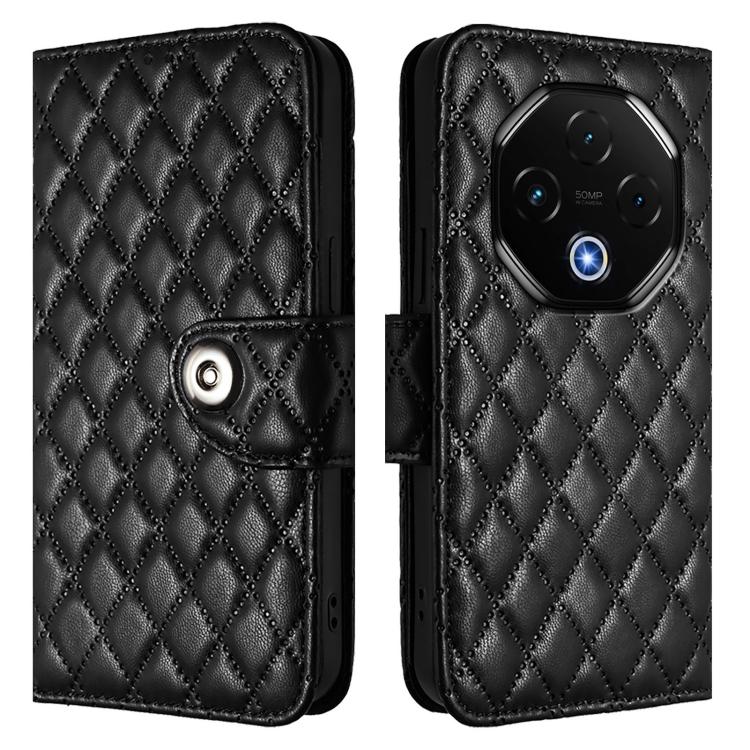 For Umidigi G100 Pro Rhombic Texture Flip Leather Phone Case with Lanyard