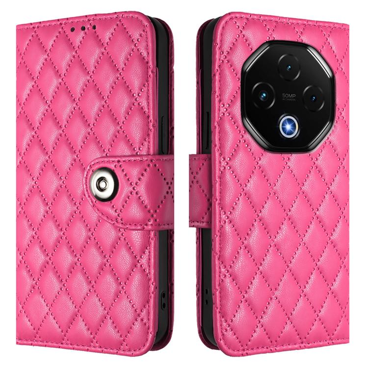 For Umidigi G100 Pro Rhombic Texture Flip Leather Phone Case with Lanyard