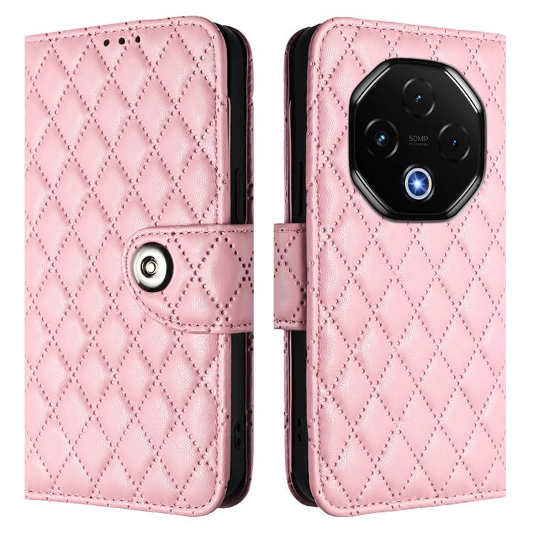 For Umidigi G100 Pro Rhombic Texture Flip Leather Phone Case with Lanyard