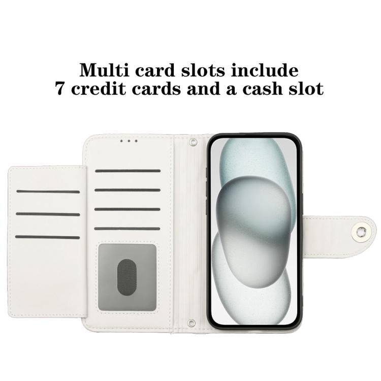 For BLU G95 Rhombic Texture Flip Leather Phone Case with Lanyard