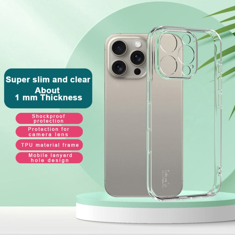 For iPhone 16 Pro IMAK UX-5 Series Transparent TPU Phone Case - Transparent