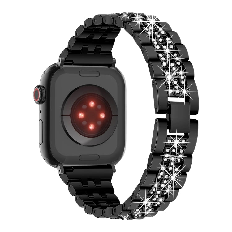 For Apple Watch SE 2022 44mm Bling Diamond Chain Metal Watch Band