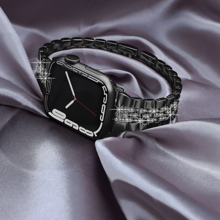 For Apple Watch SE 44mm Bling Diamond Chain Metal Watch Band